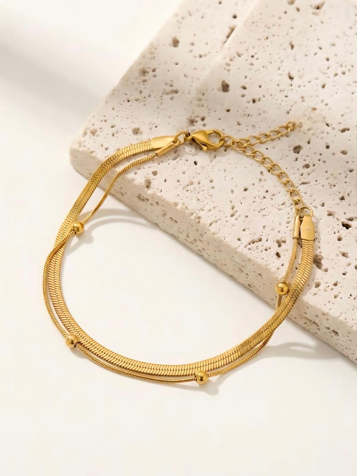 Snake chian Double layer Bracelet