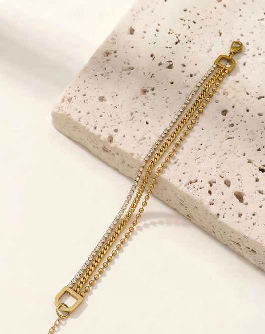 3 in 1 Luxury chain Bracelet❤️‍🔥