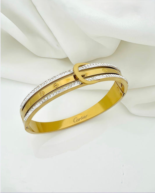 Love Screw Stones Gold Handcuff❤️‍🔥