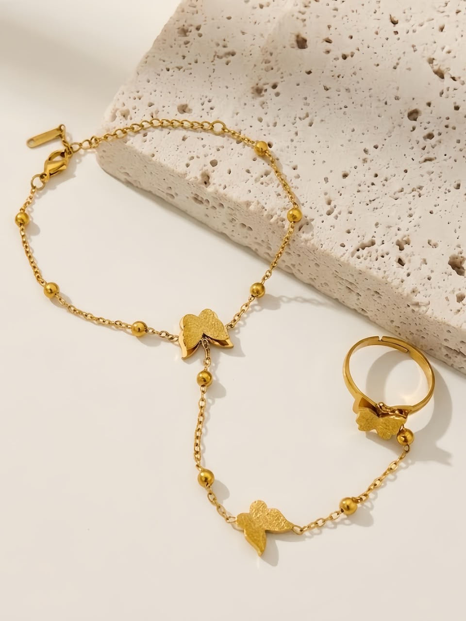 Butterfly with Golden Ball Handchain-Chain🌟
