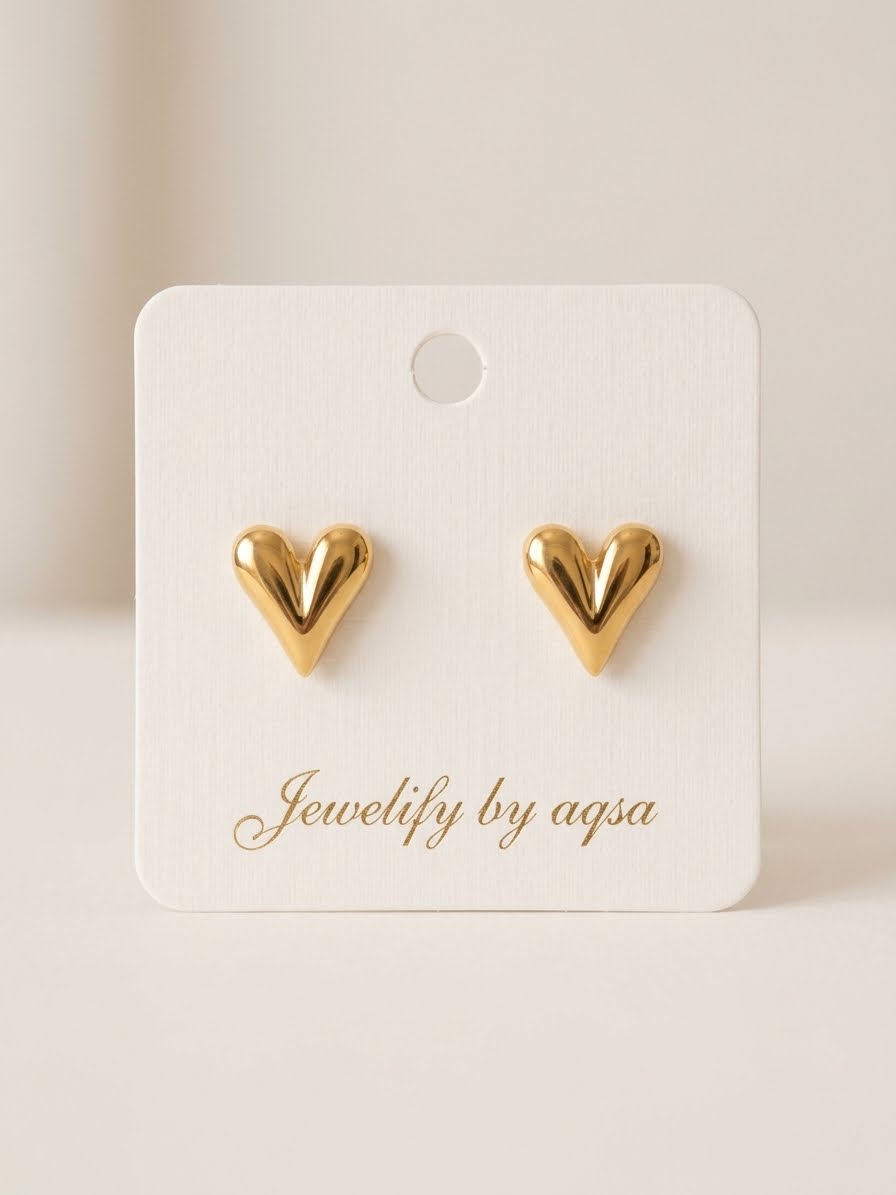 Gold plated Heart Earrings❤️