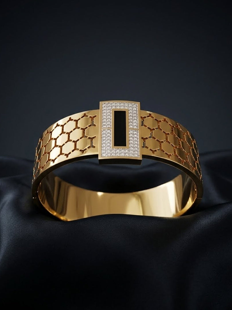 Golden Honeycomb Handcuff