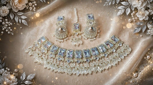 White Diamond Luxury Choker Set