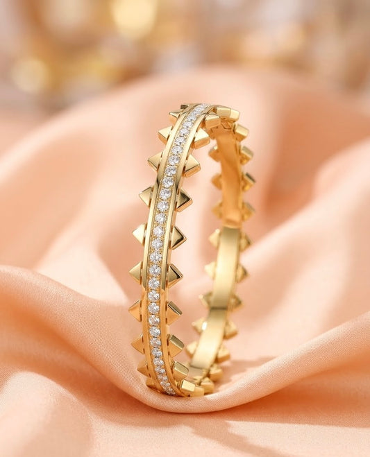 "Spike Luxe Gold Handcuff"