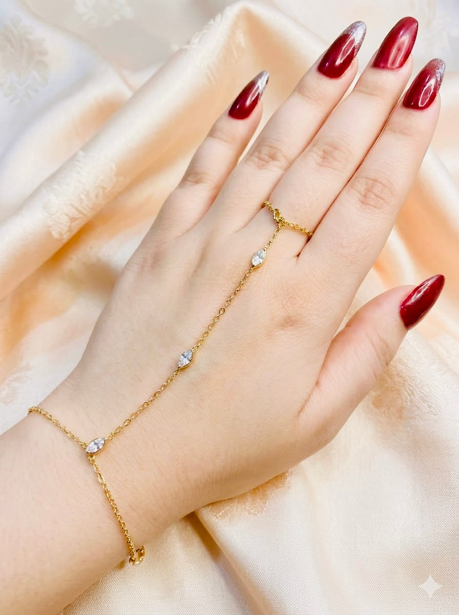 Minimal stones Handchain🌟
