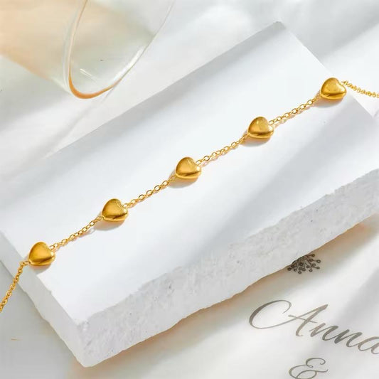 Premium Heart Golden Bracelet 🫶
