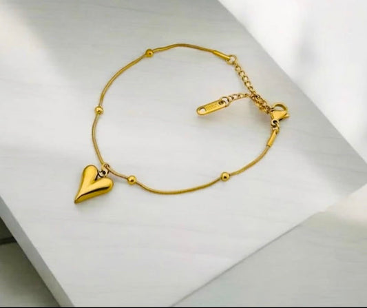 Heart ball chain Bracelet✨